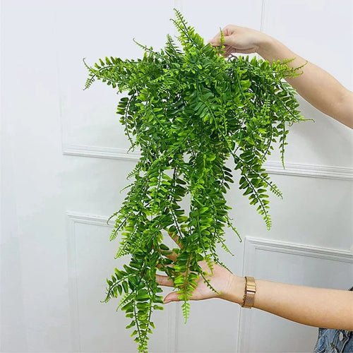 plantes artificielles en rotin à suspendre pour décoration intérieure et extérieure - vue 20 sur 29