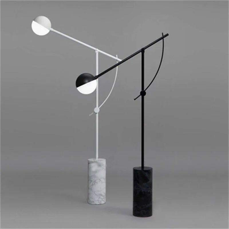 lampadaire nordique vintage moderne simple led marbre - vue 2 sur 6