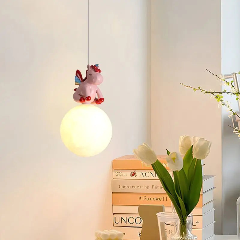 suspension design animal pour enfants cheval ours lapin baleine - vue 3 sur 10