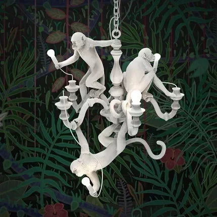 lustre rétro créatif en forme de singe pour cafés et restaurants - vue 14 sur 18
