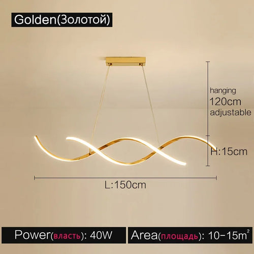 Living room chandelier Northern Europe chandelier creative restaurant ceiling lighted long chandelier living room lights - vue 11 sur 12