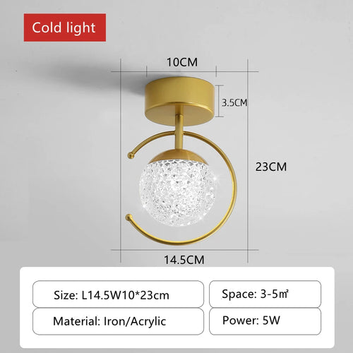 plafonnier led acrylique éclairage luxe intérieur gradation continue - vue 11 sur 10