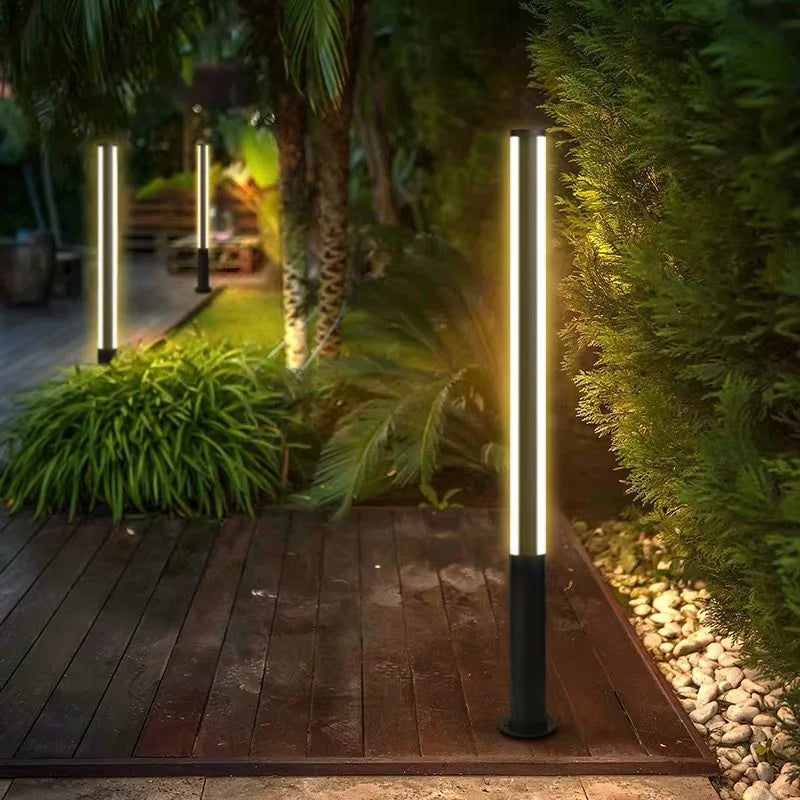 lampe extérieure led décorative étanche pour jardin et allée - vue 2 sur 8