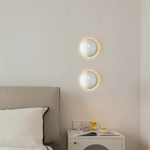 Applique murale led nordique ronde en métal pour décoration intérieure - vue 5 sur 12