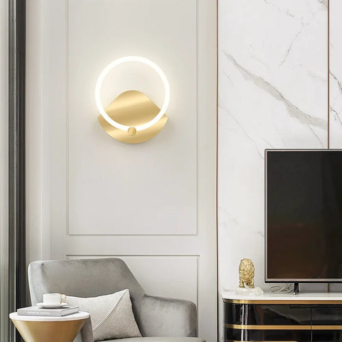 applique murale rond led nordique moderne - vue 5 sur 10