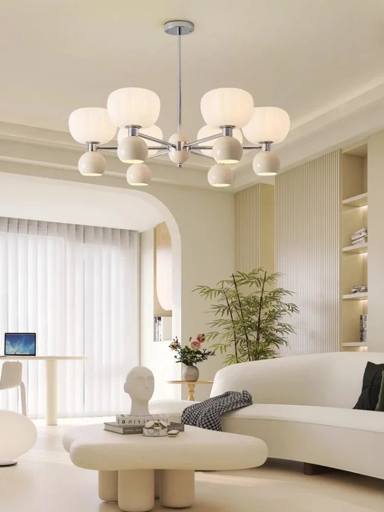 lustre décoratif acrylique avec abat-jour suspendu créatif - vue 6 sur 14