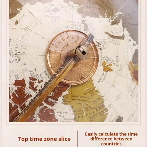 globe terrestre rétro éducatif pour géographie et décoration - vue 4 sur 7