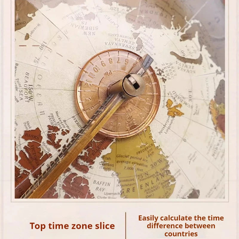 globe terrestre rétro éducatif pour décoration et géographie - vue 4 sur 7
