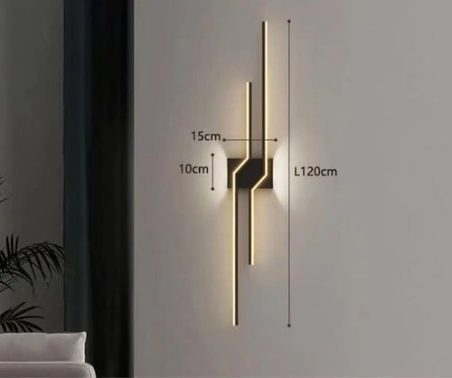 Nordic light luxury strip bubble glass wall lamp designer decorates bedroom bedside lamp, living room background wall wall lamp - vue 12 sur 11