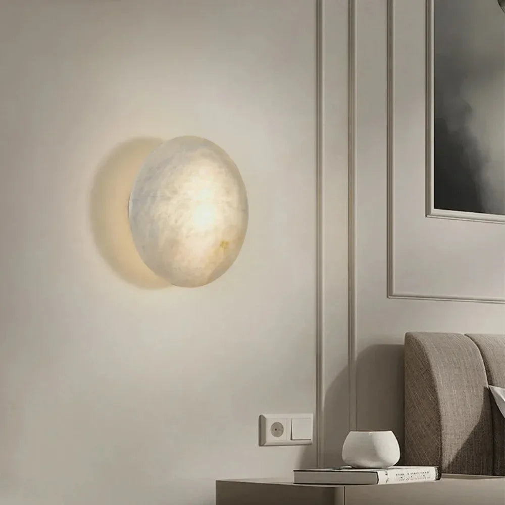 applique murale en marbre et cuivre design moderne pour décoration intérieure - vue 2 sur 8