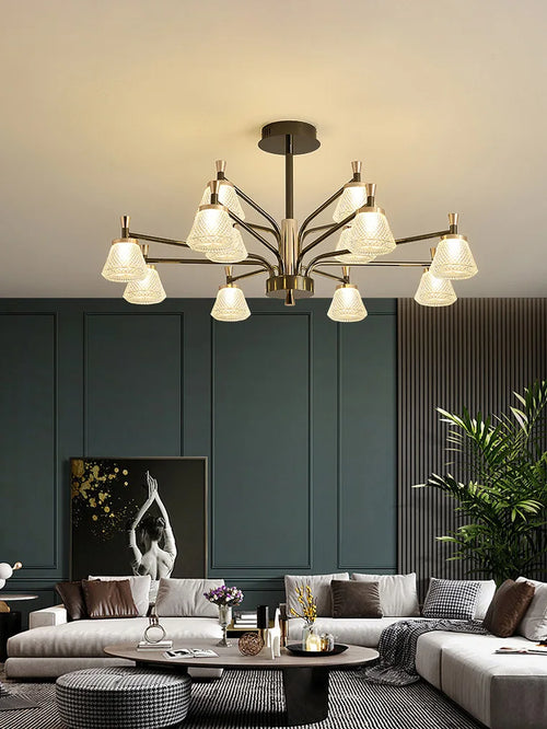 lustre moderne pour éclairage décoratif intérieur nordique - vue 7 sur 9