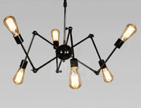 suspension rétro extensible araignée réglable en fer design industriel
