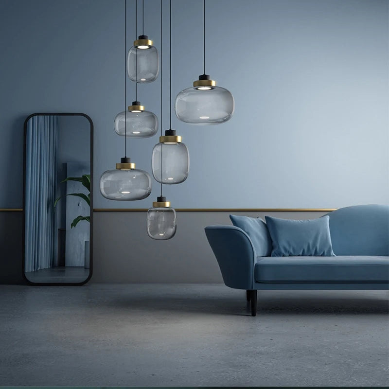 Lustre en verre de Style moderne