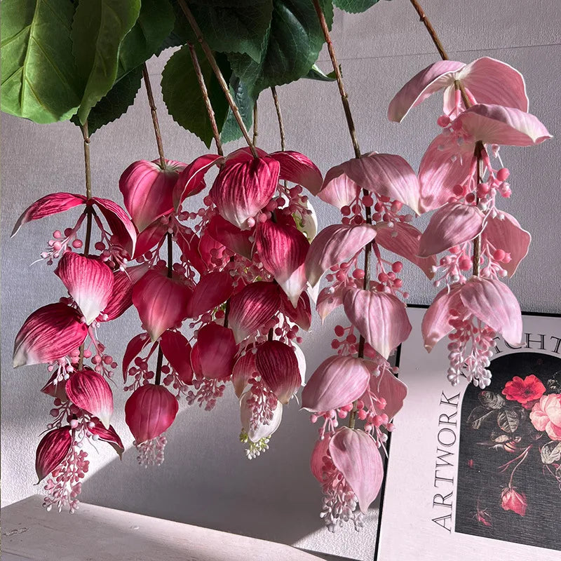 fleurs artificielles tropicales medinilla magnifica pour décoration intérieure - vue 4 sur 9