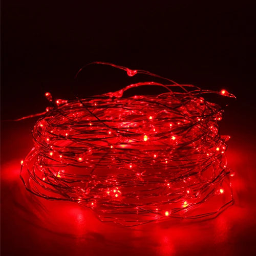 guirlandes lumineuses à led en fil de cuivre pour décorations festives