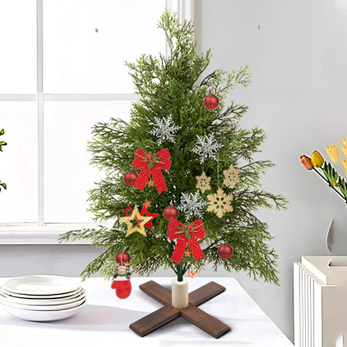 sapin de noël artificiel en plastique pour décorations festives - vue 3 sur 9