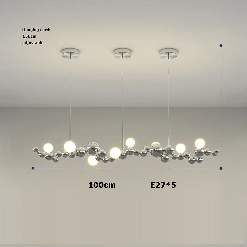 suspension led artistique à intensité variable design moderne - vue 10 sur 16