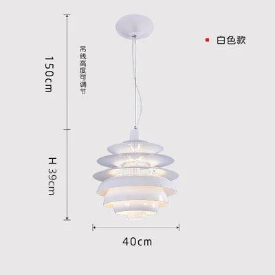 lustre postmoderne design nordique à plusieurs niveaux décoratif - vue 9 sur 8