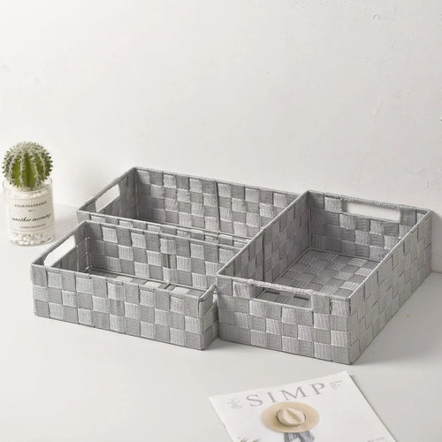 panier de rangement tissé simple et polyvalent pour divers objets - vue 3 sur 9