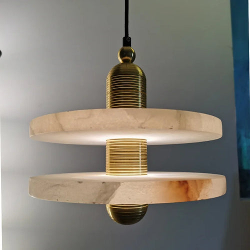 lustre en marbre naturel design nordique pour intérieur élégant - vue 5 sur 14