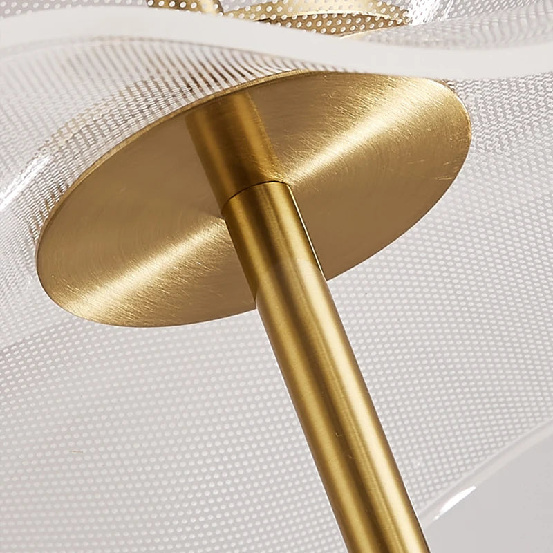 lustre acrylique design feuille de lotus pour décoration intérieure - vue 5 sur 8