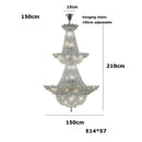 lustre led k9 cristal palace à intensité variable pour un éclairage élégant