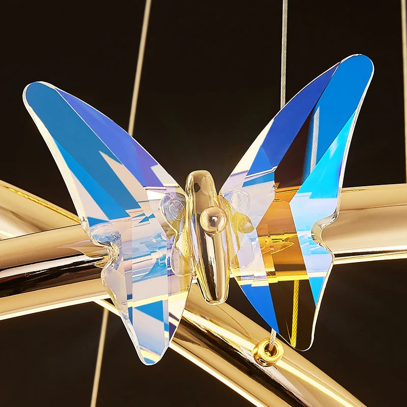 lustre led papillon avec cordon réglable pour décoration intérieure - vue 6 sur 20