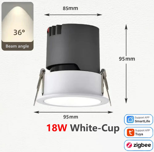 spot led cob zigbee intensité variable en aluminium - vue 15 sur 17
