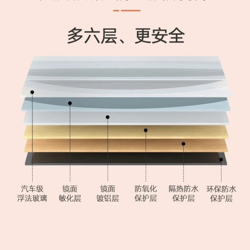 miroir décoratif nordique rond pour salle de bain - vue 5 sur 8