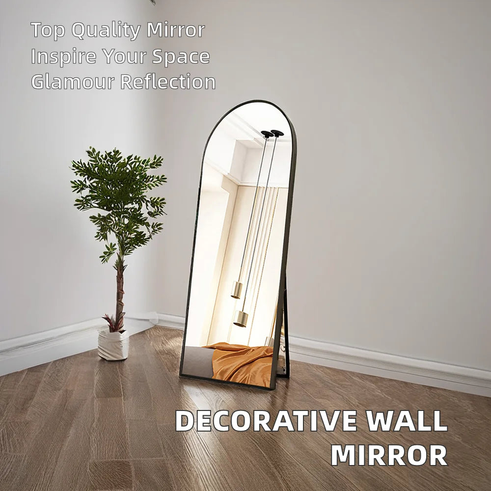 miroir de sol plein long design semi-circulaire pour intérieur - vue 5 sur 9