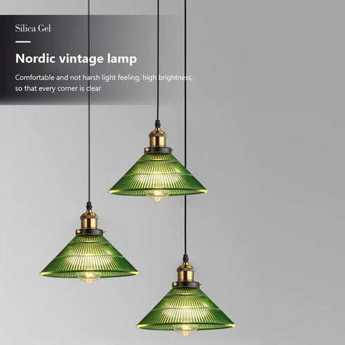 suspension en verre à rayures pour éclairage intérieur décoratif - vue 7 sur 8
