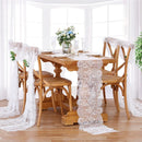 Chemin de table dentelle blanche florale style boheme