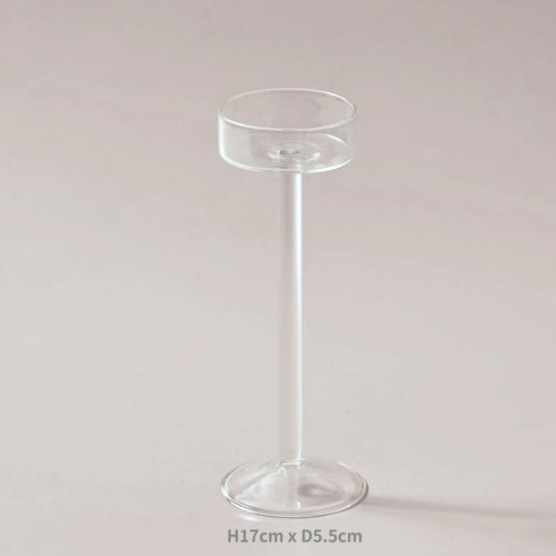 ensemble de bougeoirs en verre pour décoration de table élégante - vue 10 sur 9