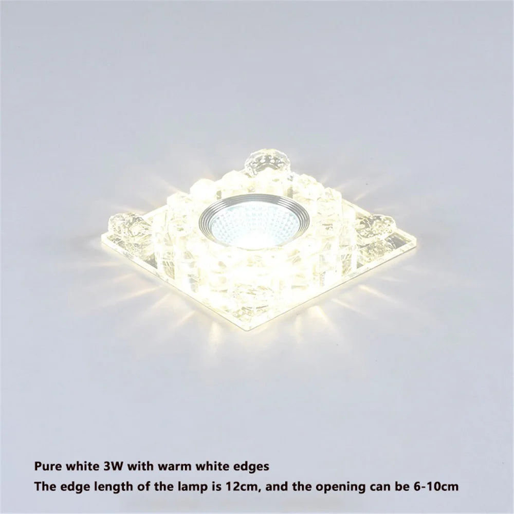plafonnier led rgb carré en cristal pour décoration intérieure variée - vue 20 sur 24