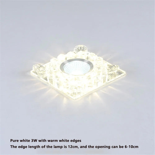 plafonnier led rgb carré en cristal pour décoration intérieure variée - vue 21 sur 24