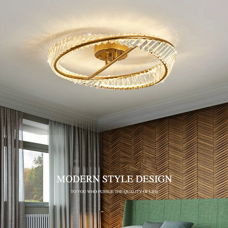 Plafonnier de luxe nordique salon créatif salle à manger lustre de plafond en cristal chambre décoration de la maison suspension LED lumières - vue 3 sur 20
