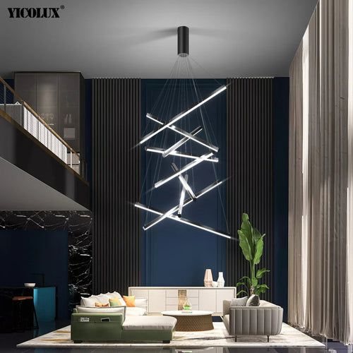 lustre led moderne avec gradation à distance pour intérieur - vue 4 sur 24