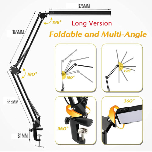 Lampe de bureau LED avec pince 10W - vue 6 sur 18