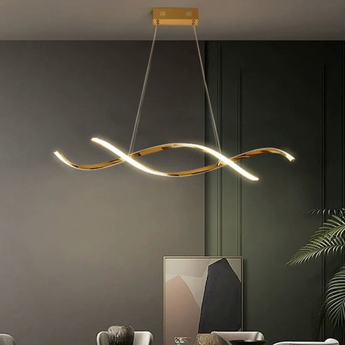 lustre moderne minimaliste en acier inoxydable pour restaurant et bar - vue 3 sur 10