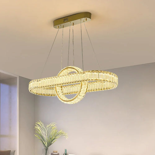lustre moderne led en cristal style vintage pour villa - vue 2 sur 17
