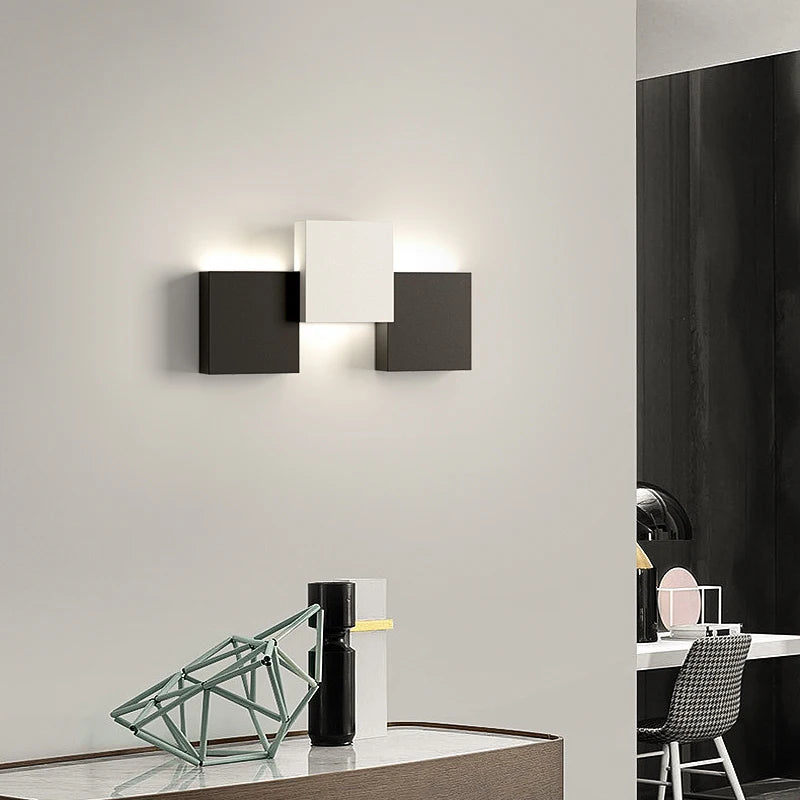 applique murale minimaliste moderne longue bande créative de luxe - vue 3 sur 9