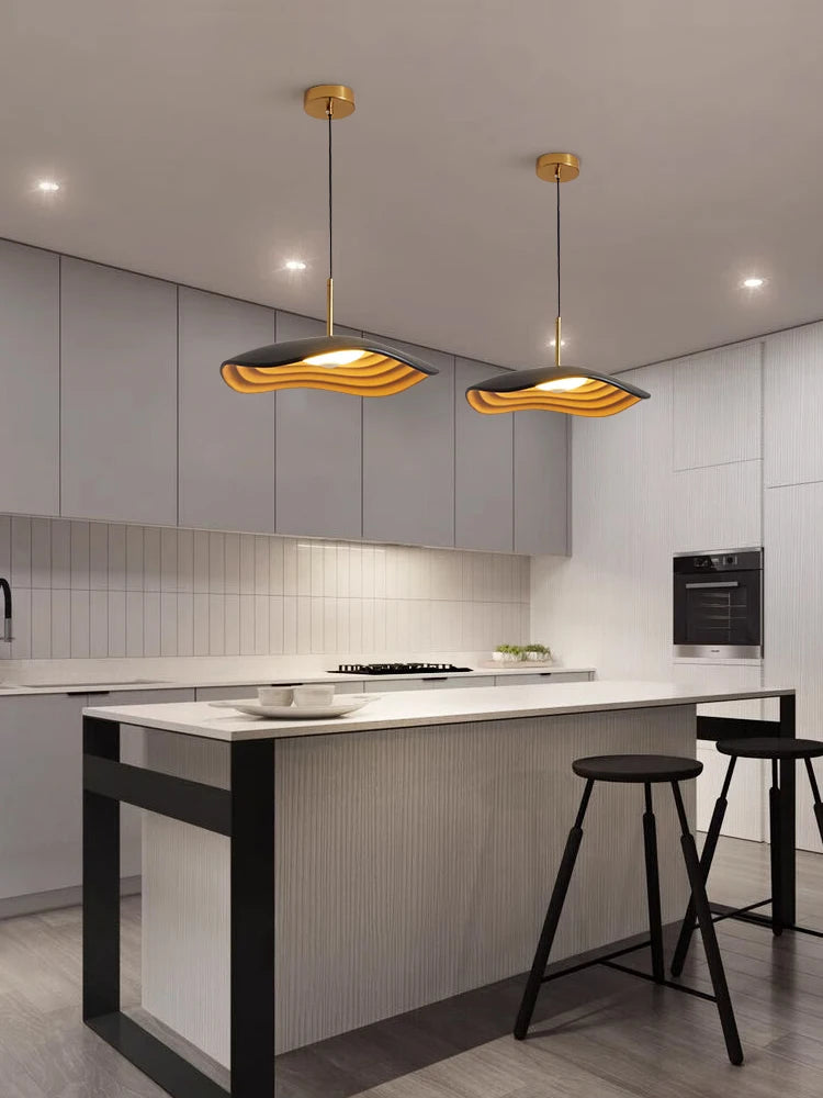 lustre design en forme de feuille de lotus pour bar et restaurant - vue 1 sur 7