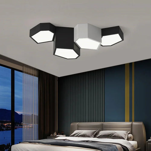 Plafonnier Led cubique irrégulier nordique - vue 4 sur 10