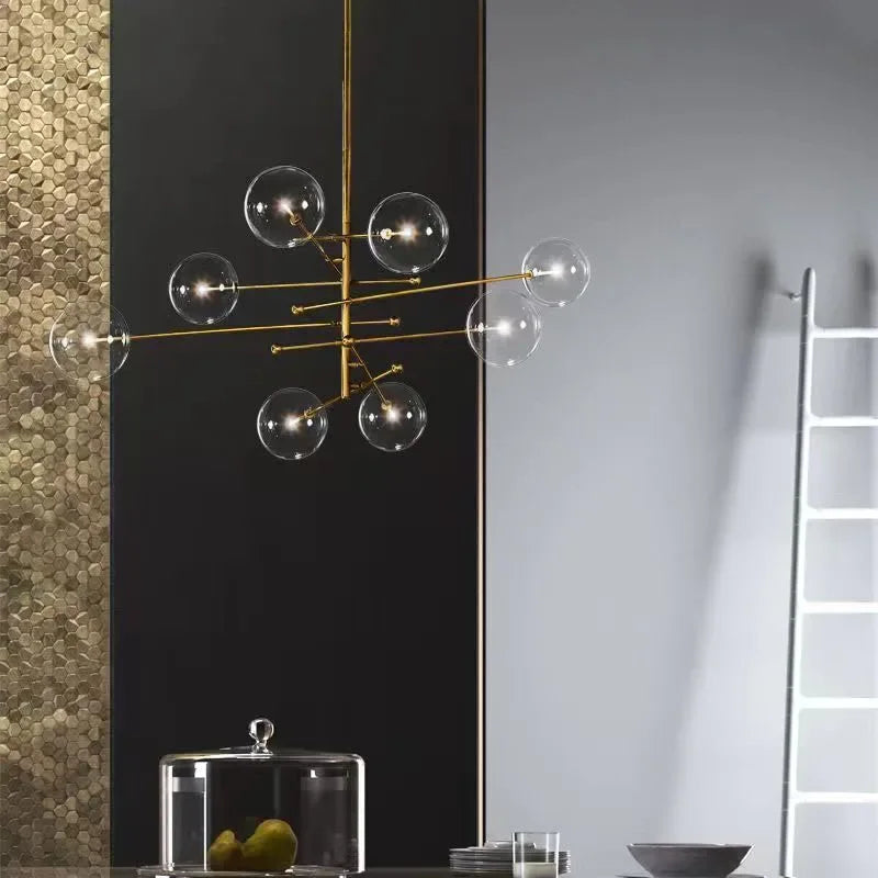 lustre led moderne design nordique pour un éclairage intérieur élégant - vue 5 sur 6