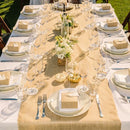 Chemin de table en lin style champetre rustique