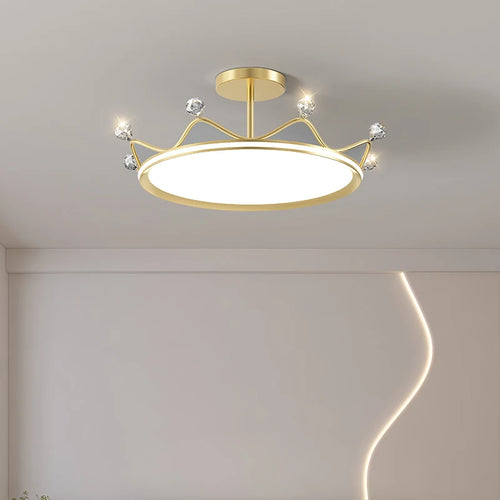 plafonnier en forme de couronne pour chambre d'enfant princesse protection des yeux - vue 6 sur 9