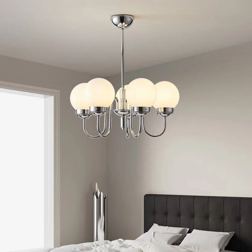 suspension minimaliste en verre et fer pour intérieur médiéval - vue 3 sur 9