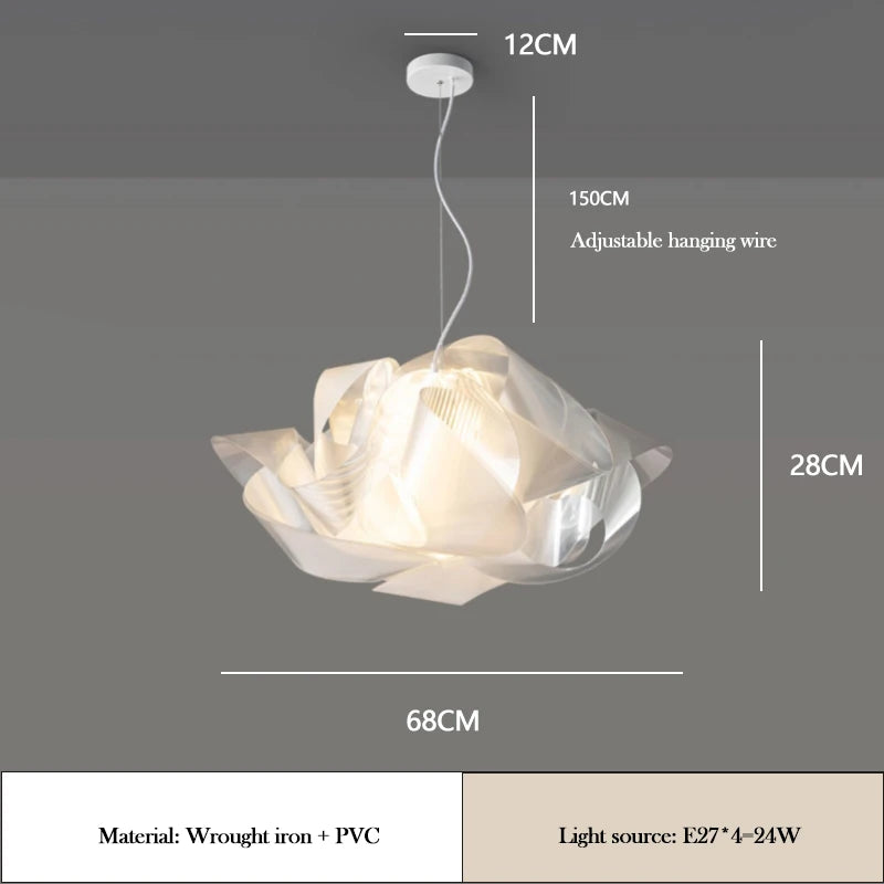 lustre en forme de fleur pour chambre d'enfant romantique - vue 8 sur 8