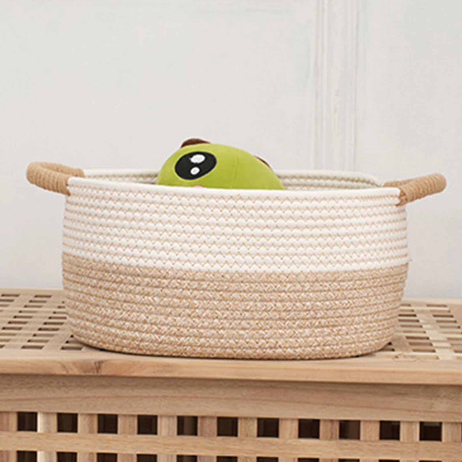 paniers tissés en corde pour un rangement pratique et élégant - vue 3 sur 7