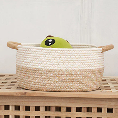 paniers tissés en corde pour un rangement pratique et élégant - vue 4 sur 7
